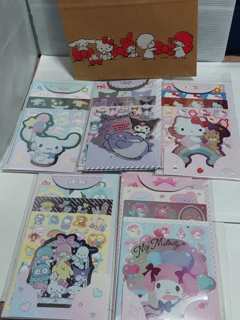 Sario Original Sticker Volume Hello Kitty My Melody  Kuromi Cinnamo 5 Types set