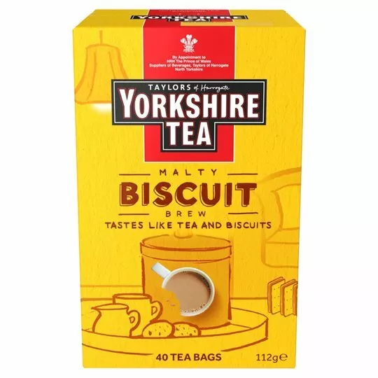 6 Box Yorkshire Tea Malty Biscuit Brew 40 Tea bags 112G English Tea Worldwide