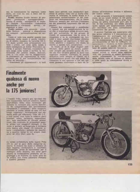 advertising Pubblicità-MOTO VILLA 175  '70 -MOTOITALIANE  MOTOSPORT EPOCA MOTOGP
