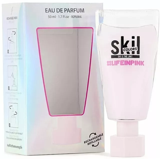 Jeanne Arthes Eau de parfum Skil Colors Life in Pink Rechargeable 50 ml Edp