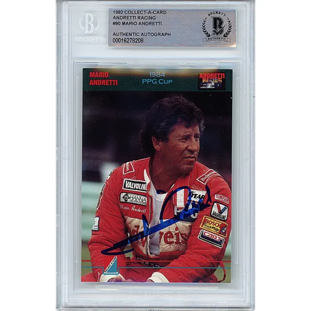 MARIO ANDRETTI AUTOGRAPH F1 Trading Cards 1992 Collect-a-Card Beckett ...