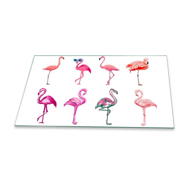 Cubierta de cocina Ceran 90x52 Flamingo rosa cubierta protección contra salpicaduras cocina decoración