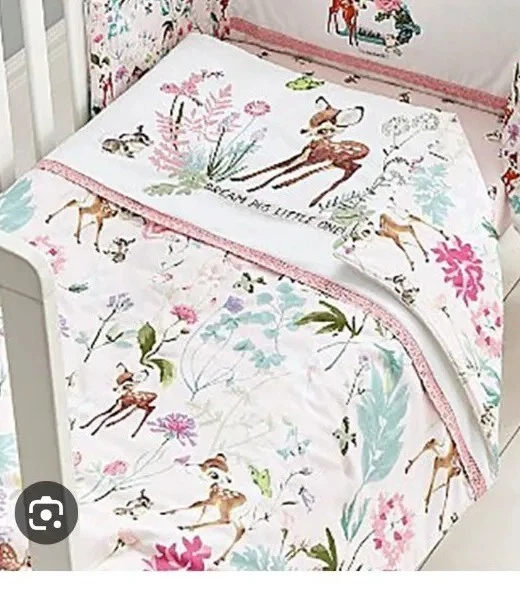 4 TOG QUILT Disney Bambi Cot Cotbed Bedding Set White Fits