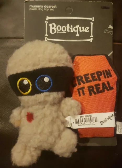 Bootique Mummy Dearest/Creepin' it Real 2 Piece Dog Toy Set
