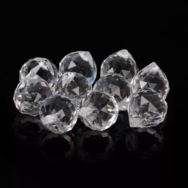 10X Boule de verre cristal Prismes Pendentif pour plafonnier lustre lampe décor