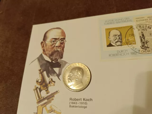 Numisbrief DDR W 14 Robert Koch, Nur 300 Exemplare