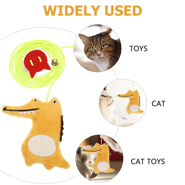 4 piezas Retráctil Cat Necken Juguete Interesante Gatito Carne de gato