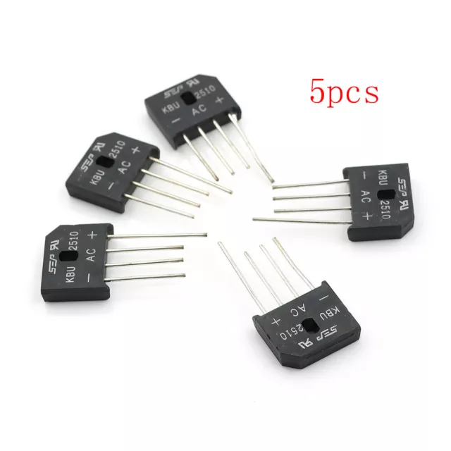 5Pcs 25A 1000V Diode Bridge Rectifier KBU2510 _YH