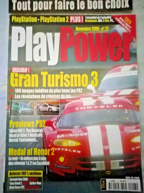 Playpower n° 27 décembre 2000 Gran Tourismo3  Medal of honor très bon état