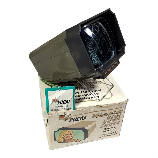 Visor focal magnum vintage K-mart funciona con batería para diapositivas fotográficas en color