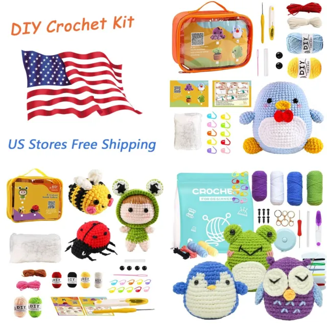 Crochet Kit for Beginners Crochet Starter Kit for Kids Adults Knitting Kit Gift