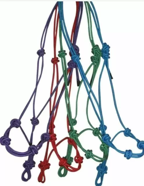 PP Horse Rope Halter Control Head collar Natural Horsemanship All Color