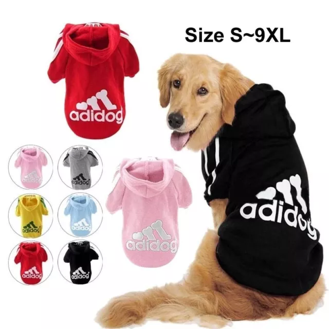 Pet Dog Clothes Winter Adidog Warm Hoodie Coat Jacket Casual Clothing