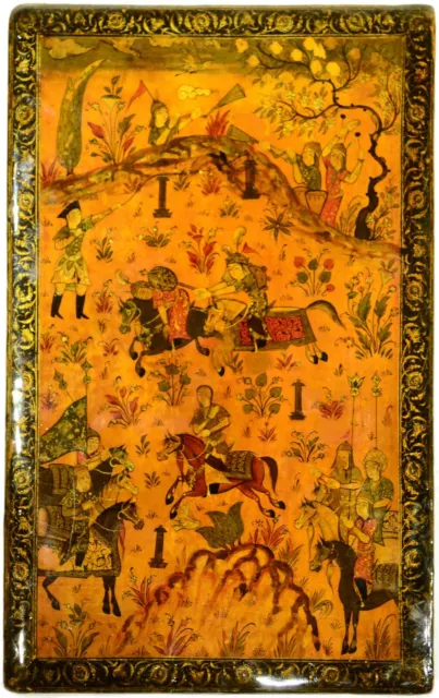 Persian Qajar Period Lacquer Mirror Case