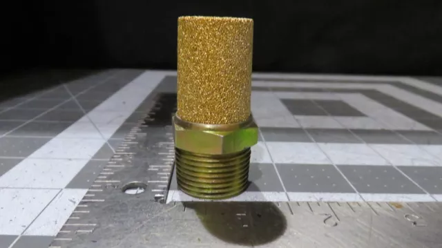 1pcs 3/4"-27 NPT Pneumatic Muffler Filter Sintered Bronze Brass Silencer