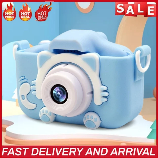 Cute Camcorder 1080P Digital Video Camera Portable Gifts for Kids (Blue)