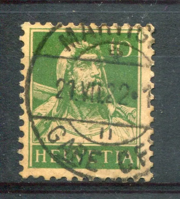 Suiza, 1917-22, Sello 161 , Tipo Guillaume Tell, Matasellado