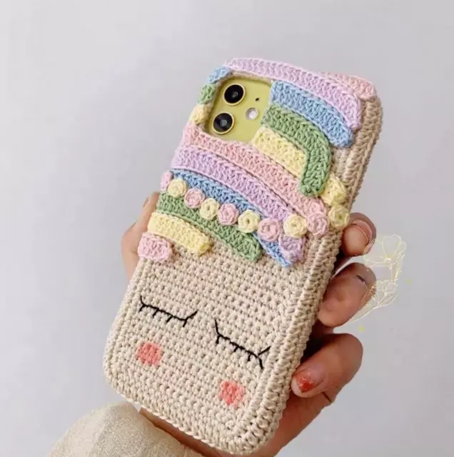 Unicorn DIY Knitted Phone Case Finished Handmade Customized Knitwear Phone Case