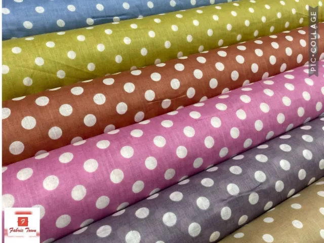 Polka Dot 100% Cotton Fabric Pre Shrunk Voile Craft Dress Cotton Fabric 44''wide