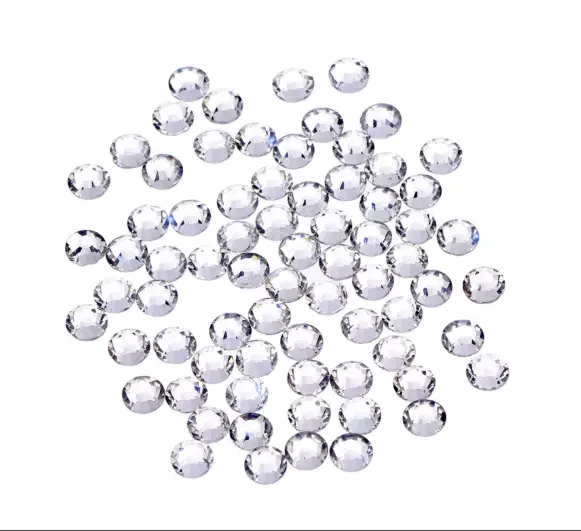 1000 klare Kristall Strasssteine Acrylkristall Diamant flache Rückseite Edelsteine ​​Perlen