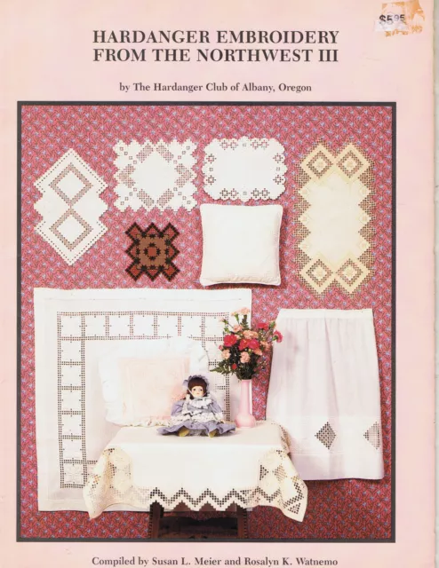 Hardanger Embroidery from the Northwest III patterns * doily TABLECLOTH  pillow