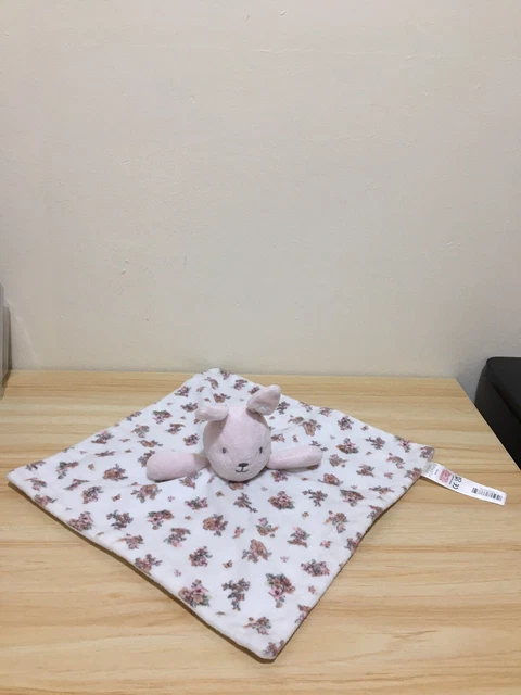 Morrisons Little Noce moscata peluche bambino coniglio rosa e bianco peluche floreale