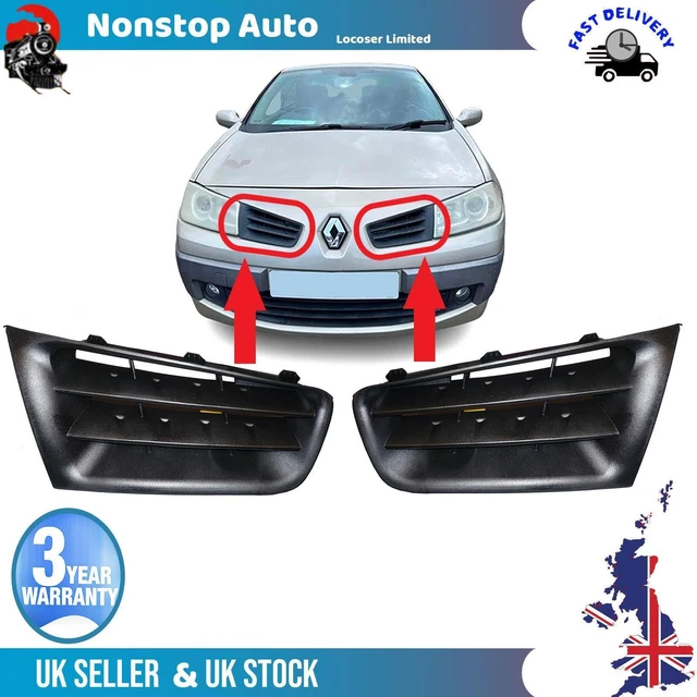 Kit De 2 Grilles Pour Pare-chocs Avant Renault Clio III - Réf. 7701208684 - Gauche Et Droite - Neuf