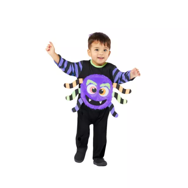 Niños Halloween Miedo Espeluznantes Lil Araña Fiesta de Disfraces Mono Disfraz
