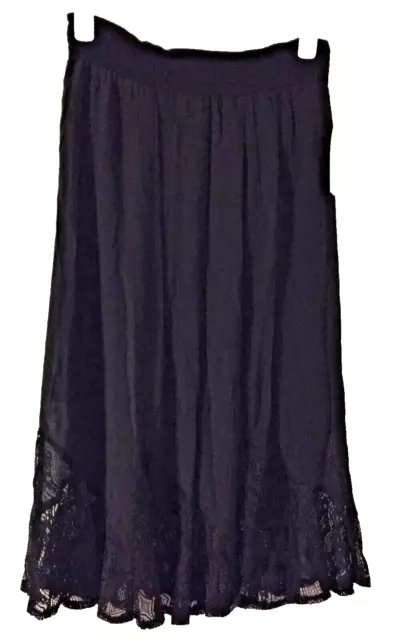 APT 9 Women's Black Asymmetrical Long Skirt Size M-New With Tags