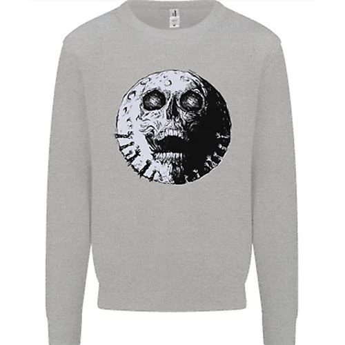 Felpa biker da uomo Skull Moon gotica Halloween zombie 2