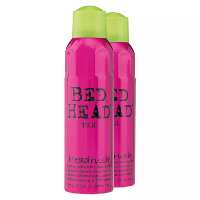 TIGI Bed Head HEADRUSH Glanzspray Shine Spray 2x 200 ml