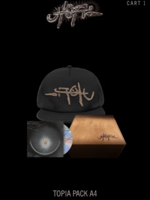 TRAVIS SCOTT UTOPIA CD+ Cappello TOPIA A4 . CD + HAT New Sealed ...