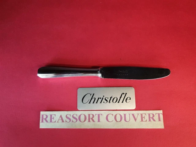 Coltello Dessert christofle Francia Boreale 18 CM Bel Stato Metallo Argentato
