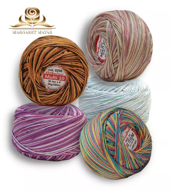 COTTON, OMBRE, CROCHET THREADS – MULTI 10 - 50g