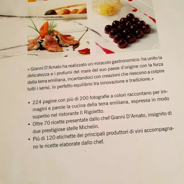 Gianni D'Amato chef pluristellato. Grande libro di cucina con dedica e firma