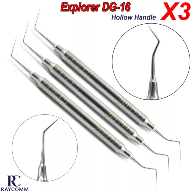 Endodontic Explorer DG16 Dental Instrument Hollow Handle Double Ended Instrument