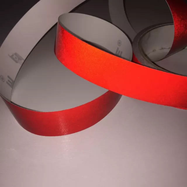 Reflektierend Zierstreifen Rennstreifen Auto Design Klebeband Reflektorband Rot 2