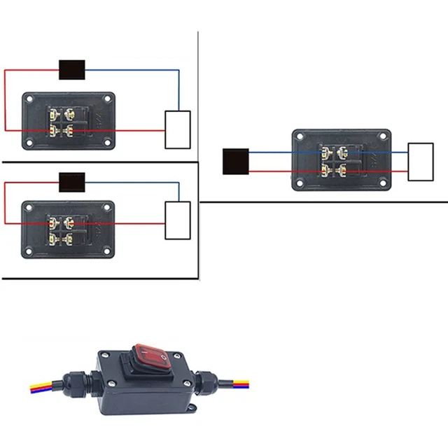 Câble D'alimentation 12V/24V Pour Glacière électrique – 2 M, Avec Interrupteur Bouton-poussoir, Fusible 10A, Compatible Mobicool, Campingaz, Etc.