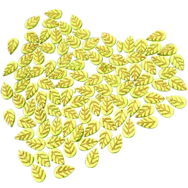 100 Pcs Glasblatt-Anhänger Armbänder Zur Schmuckherstellung Für Die