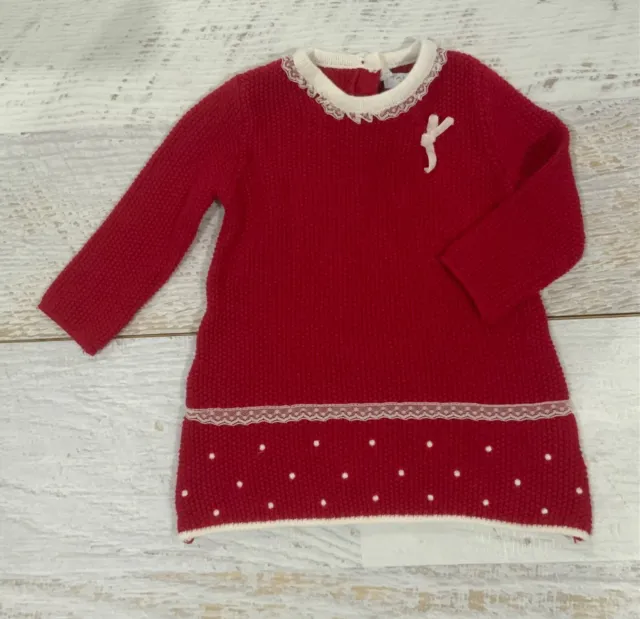 Baby girls sz 00 3-6 mths dress cotton knit