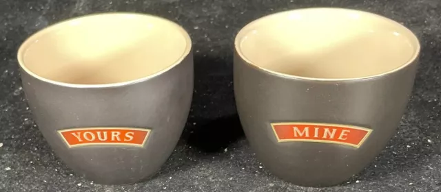 Genuine Baileys Irish Cream Mine/Yours Mugs Set of 2 Used Without Box FREE SHIP