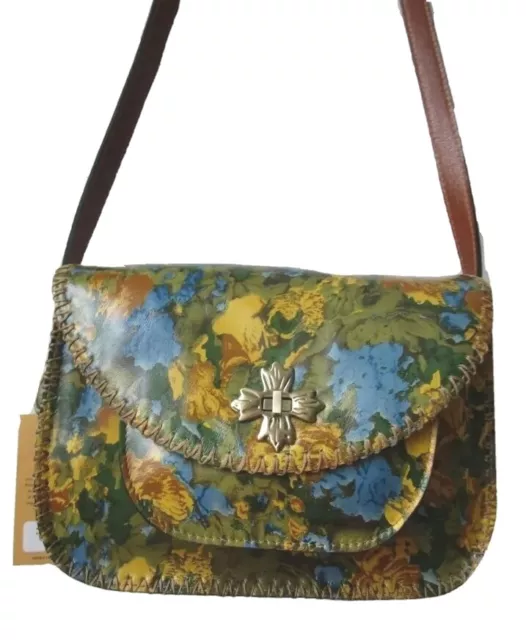 Patricia Nash Beaumont Leather Flap Crossbody Bag-Wildflower-NWT-Orig. $199. 2