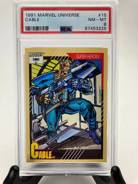 1991 Impel Marvel Universe Series 2 PSA 8 NM-MT Cable #15