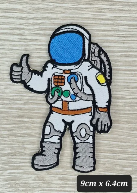Astronaut Patch Iron / Sew On Embroidered Spaceman Space Suit NASA T Shirt Badge