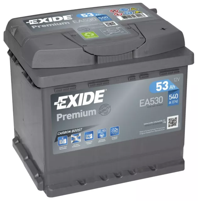 Exide Premium CARBON BOOST EA530 12V 53Ah Batterie Autobatterie Starterbatterie 2