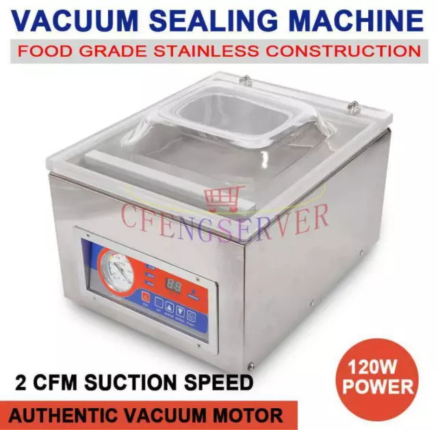 DZ-260C Commercial Vacuum Sealer System Food Sealing Packing Machine Kitchen