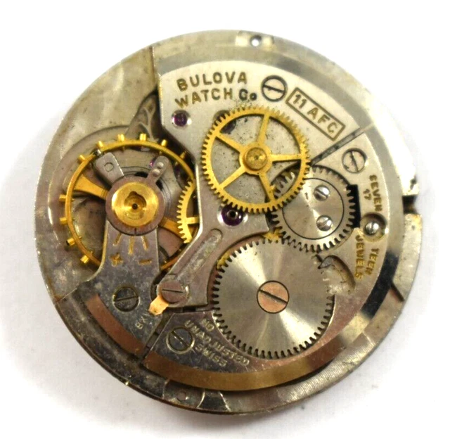 VINTAGE BULOVA MANUAL Wind 17J 11AFC Wrist Watch Movement lot.a1 12.99
