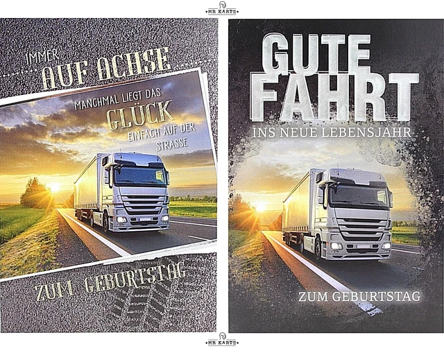 GEBURTSTAGSKARTE LKW GEBURTSTAG Karte Trucker LKW Fahrer