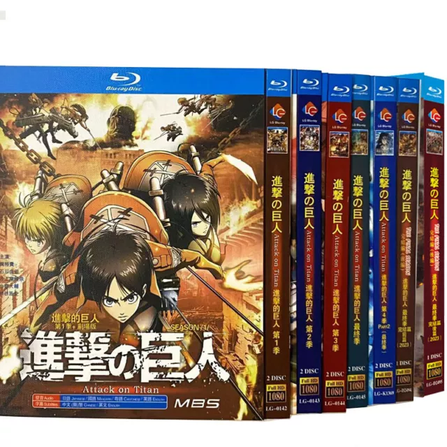 DVD Anime Attack On Titan Season 1+2+3 +6 SP, Lost Girls & Junior High  English