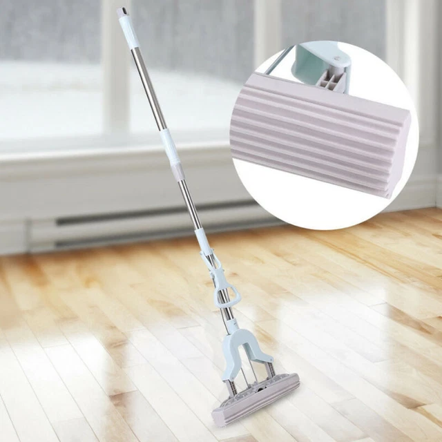 26.5CM Schwamm Mop Wischmopp Edelstahl Teleskopstiel Bodenwischer Bodenrein L9Q5